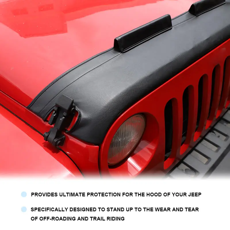 For 2007-2018 Jeep Wrangler JK JKU Front Hood Cover Engine End Bra Protector - Image 4