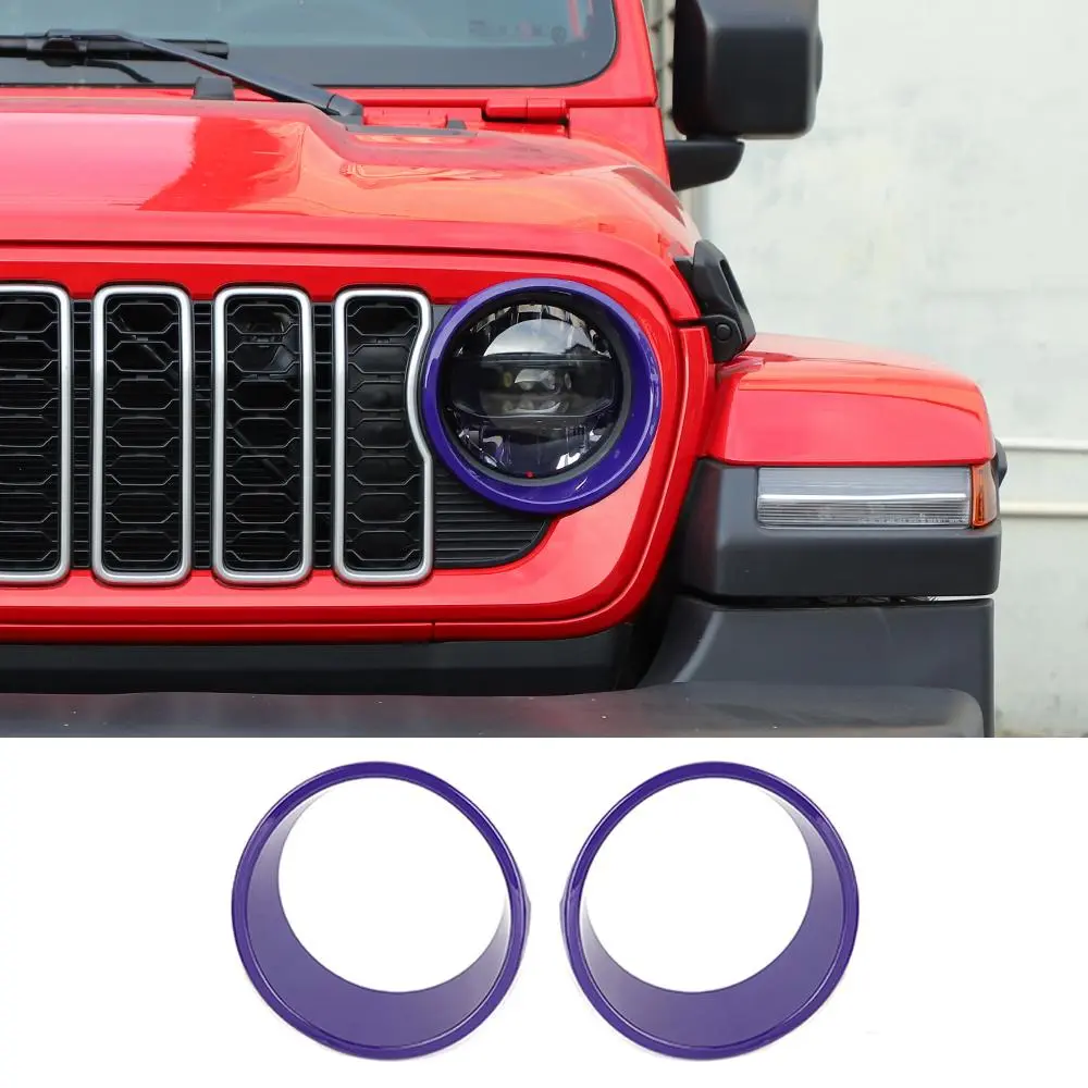 For 2024+ Jeep Wrangler JL/Gladiator JT Front Light Bezels Circle Trim - Image 12