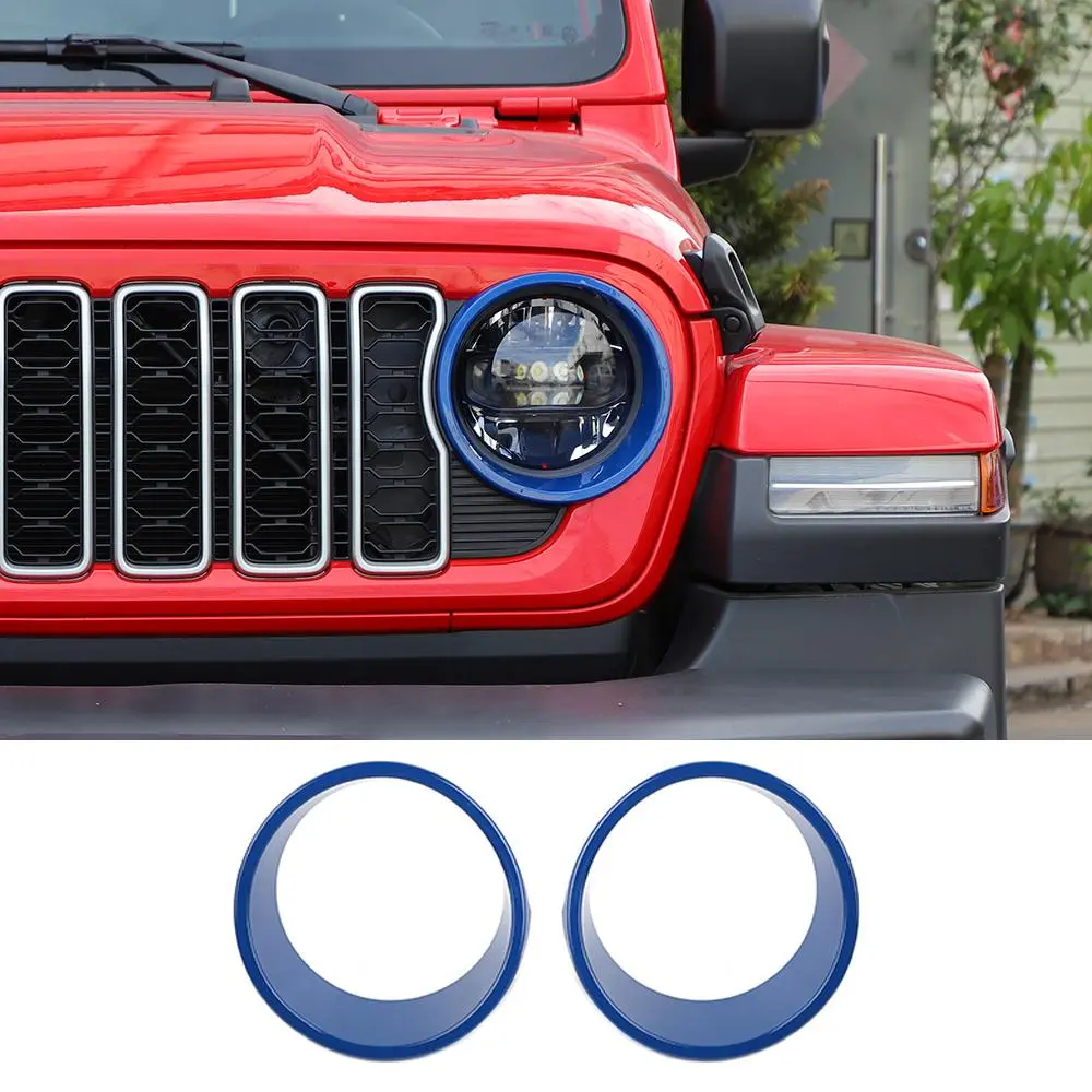 For 2024+ Jeep Wrangler JL/Gladiator JT Front Light Bezels Circle Trim - Image 13