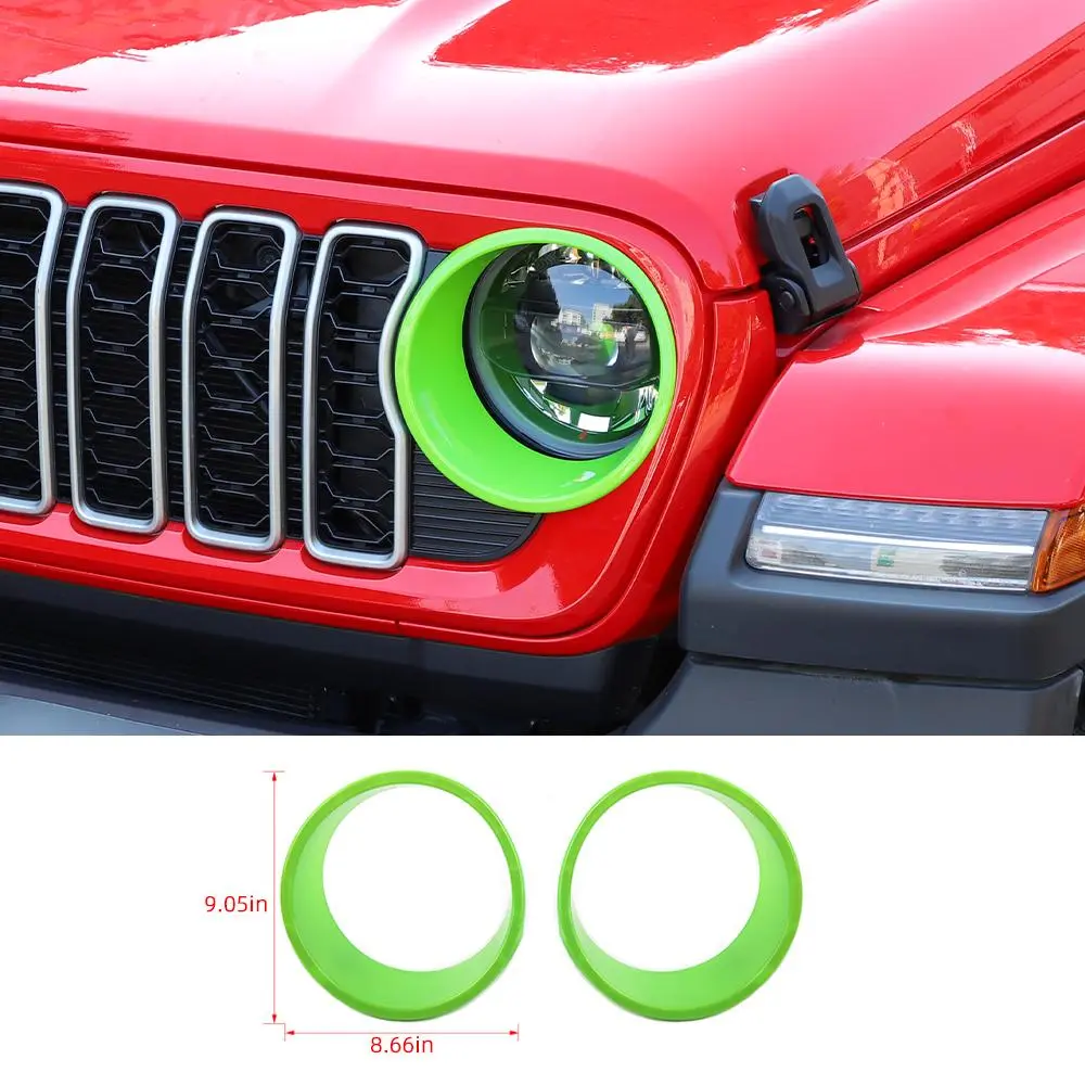 For 2024+ Jeep Wrangler JL/Gladiator JT Front Light Bezels Circle Trim - Image 17