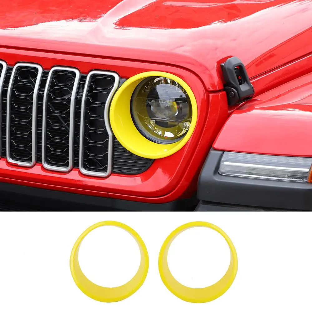 For 2024+ Jeep Wrangler JL/Gladiator JT Front Light Bezels Circle Trim - Image 18