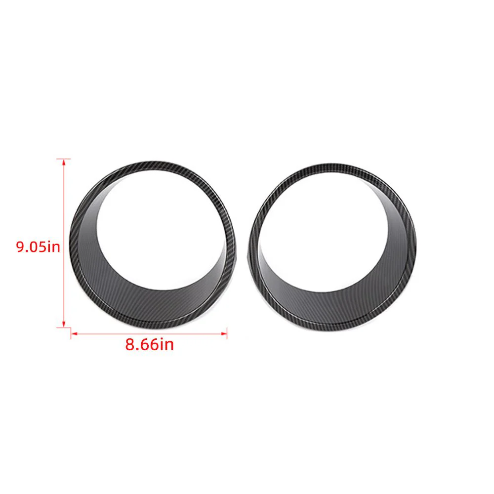 For 2024+ Jeep Wrangler JL/Gladiator JT Front Light Bezels Circle Trim - Image 8