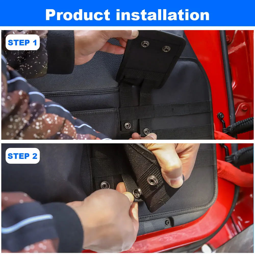 For Jeep Wrangler CJ YJ JK JL JT Front Rear Door Multi-functional Storage Bag Pocket - Image 5