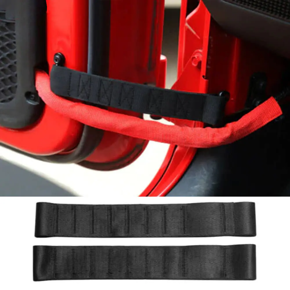 For Jeep Wrangler CJ YJ TJ JK Front & Rear Heavy Duty Door Limiting Check Strap 2PCS