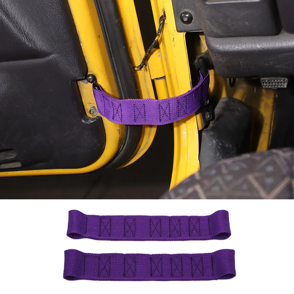 For Jeep Wrangler CJ YJ TJ JK Front & Rear Heavy Duty Door Limiting Check Strap 2PCS - Image 10