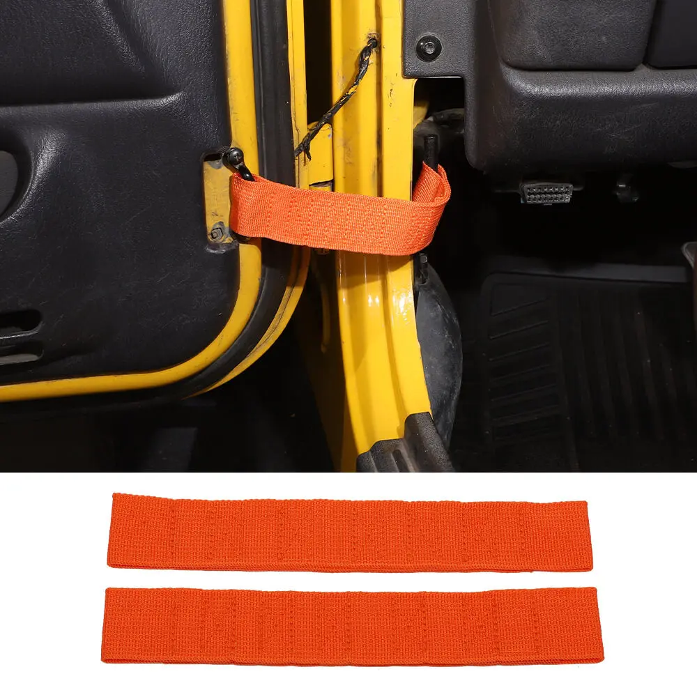 For Jeep Wrangler CJ YJ TJ JK Front & Rear Heavy Duty Door Limiting Check Strap 2PCS - Image 11