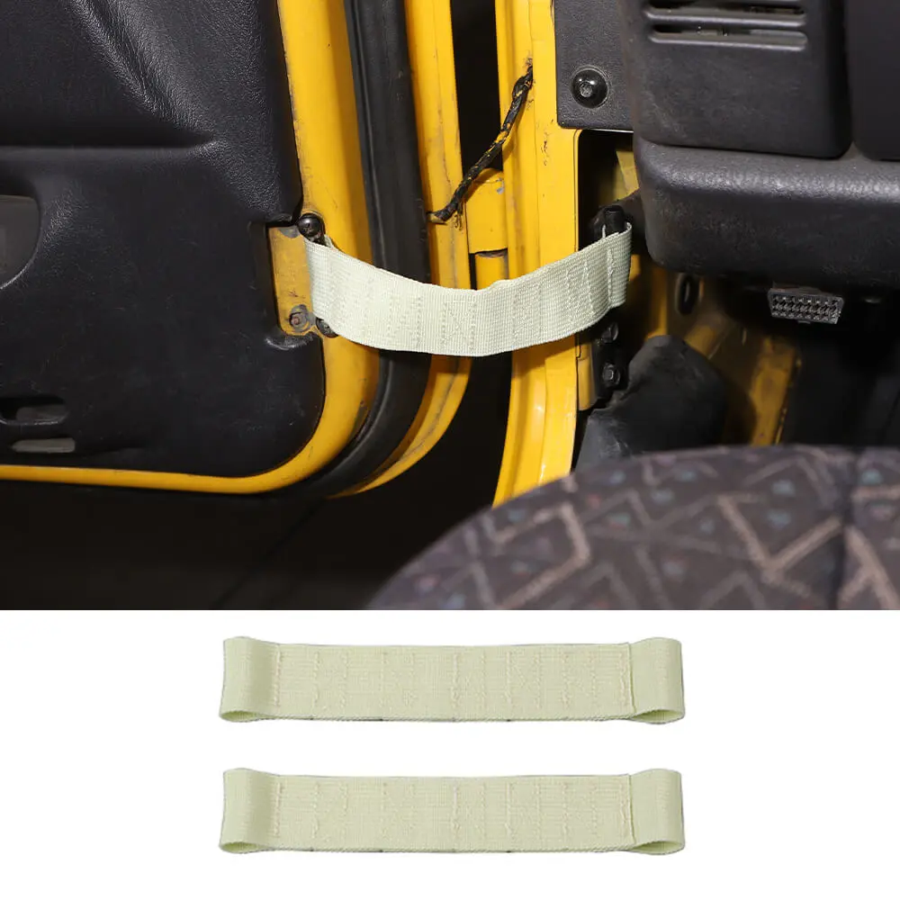 For Jeep Wrangler CJ YJ TJ JK Front & Rear Heavy Duty Door Limiting Check Strap 2PCS - Image 12