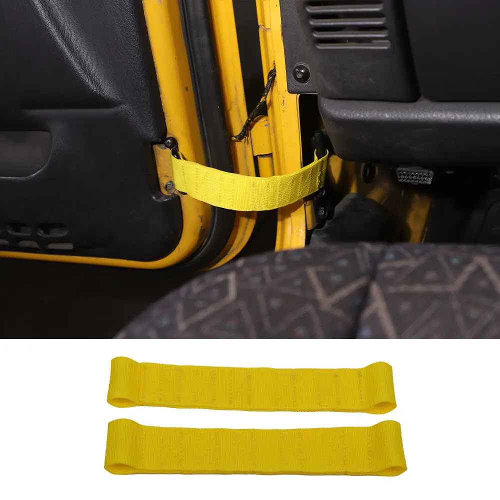For Jeep Wrangler CJ YJ TJ JK Front & Rear Heavy Duty Door Limiting Check Strap 2PCS - Image 13
