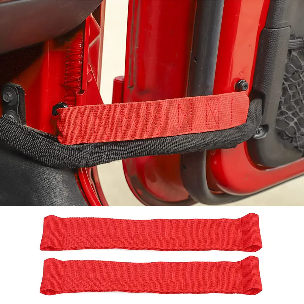 For Jeep Wrangler CJ YJ TJ JK Front & Rear Heavy Duty Door Limiting Check Strap 2PCS - Image 7