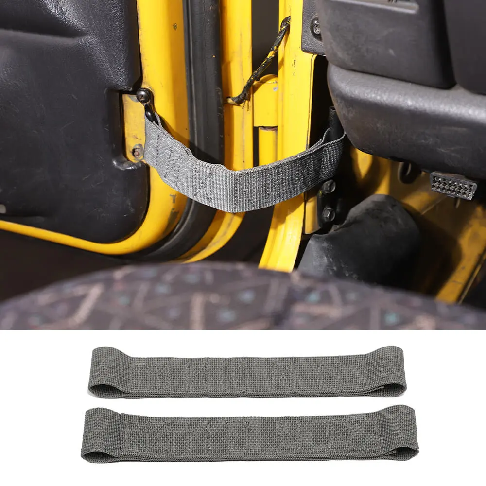 For Jeep Wrangler CJ YJ TJ JK Front & Rear Heavy Duty Door Limiting Check Strap 2PCS - Image 8