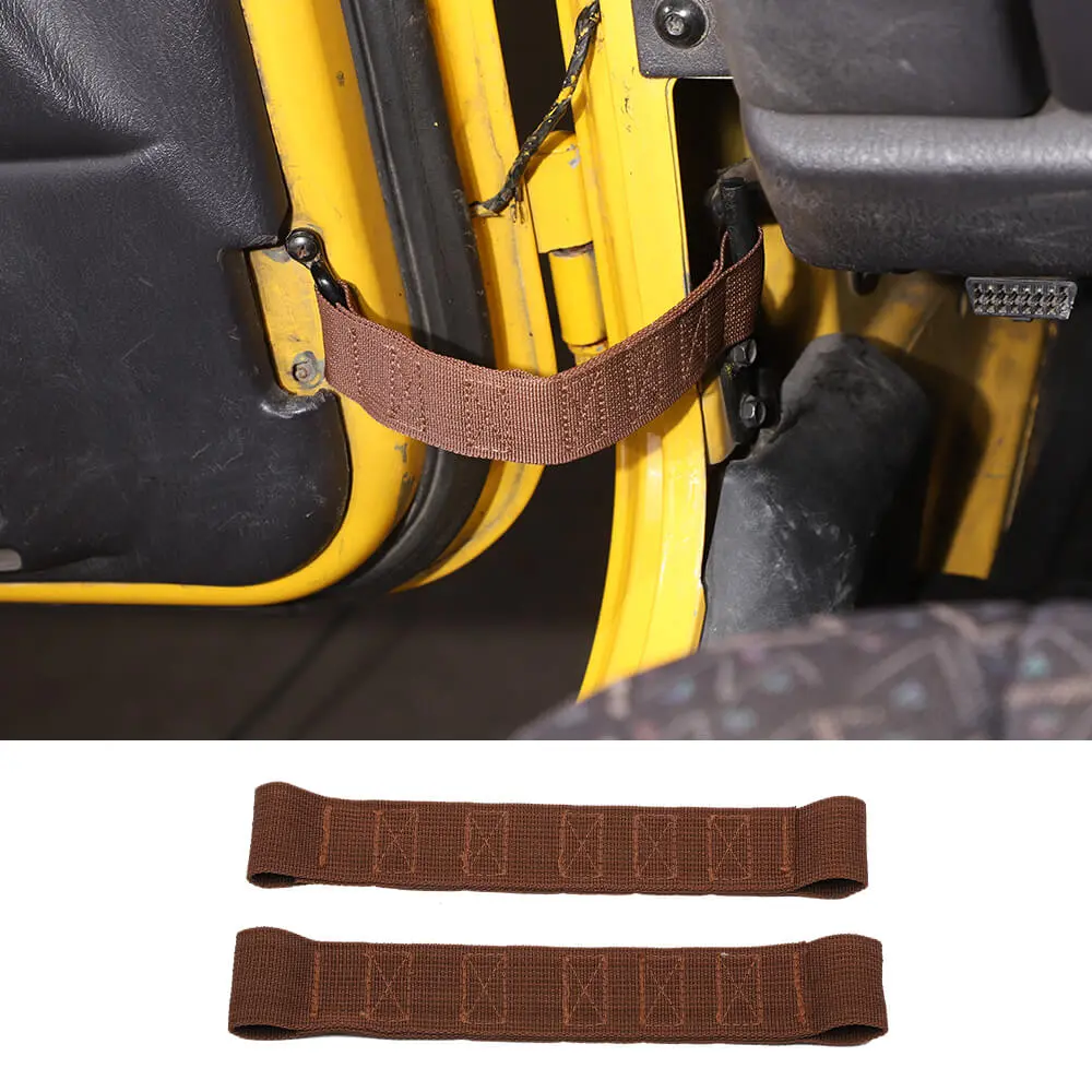 For Jeep Wrangler CJ YJ TJ JK Front & Rear Heavy Duty Door Limiting Check Strap 2PCS - Image 9