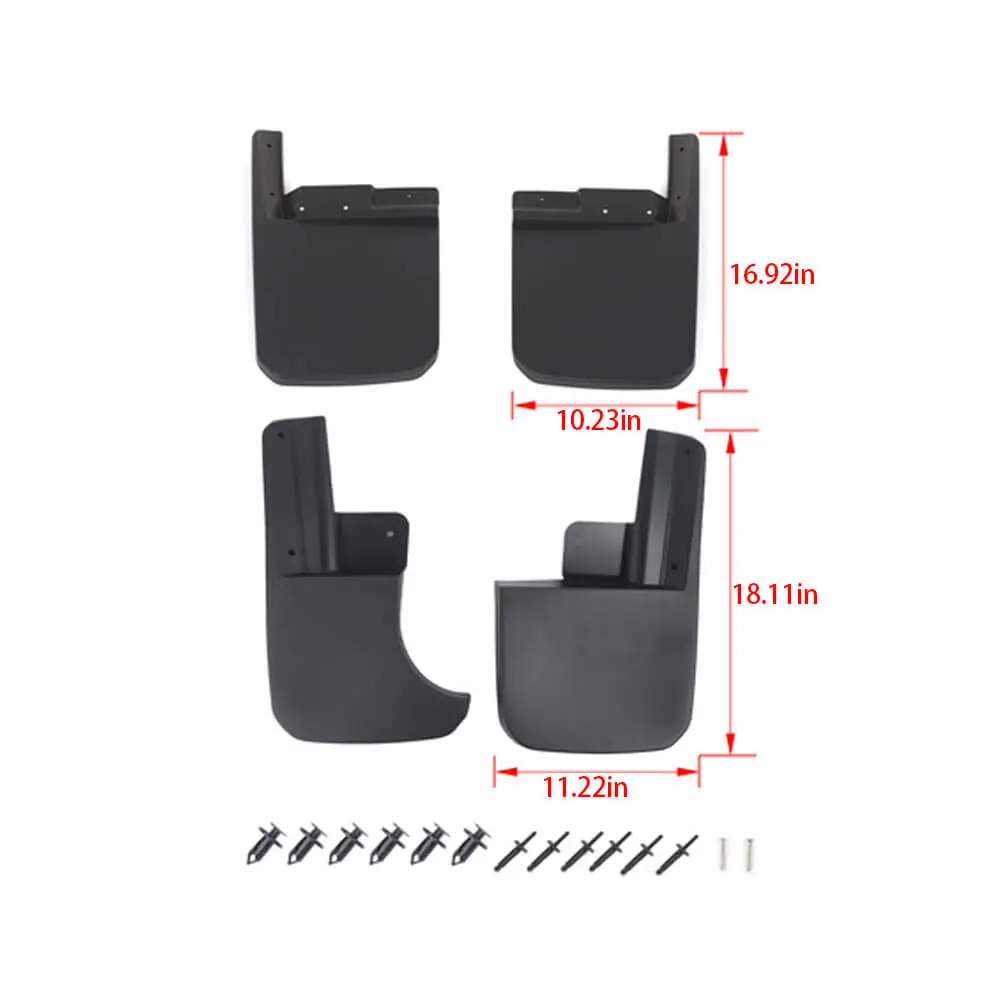 For 2018+ Jeep Gladiator JT Front & Rear Mud Flaps Guards Splash Flares - Image 6