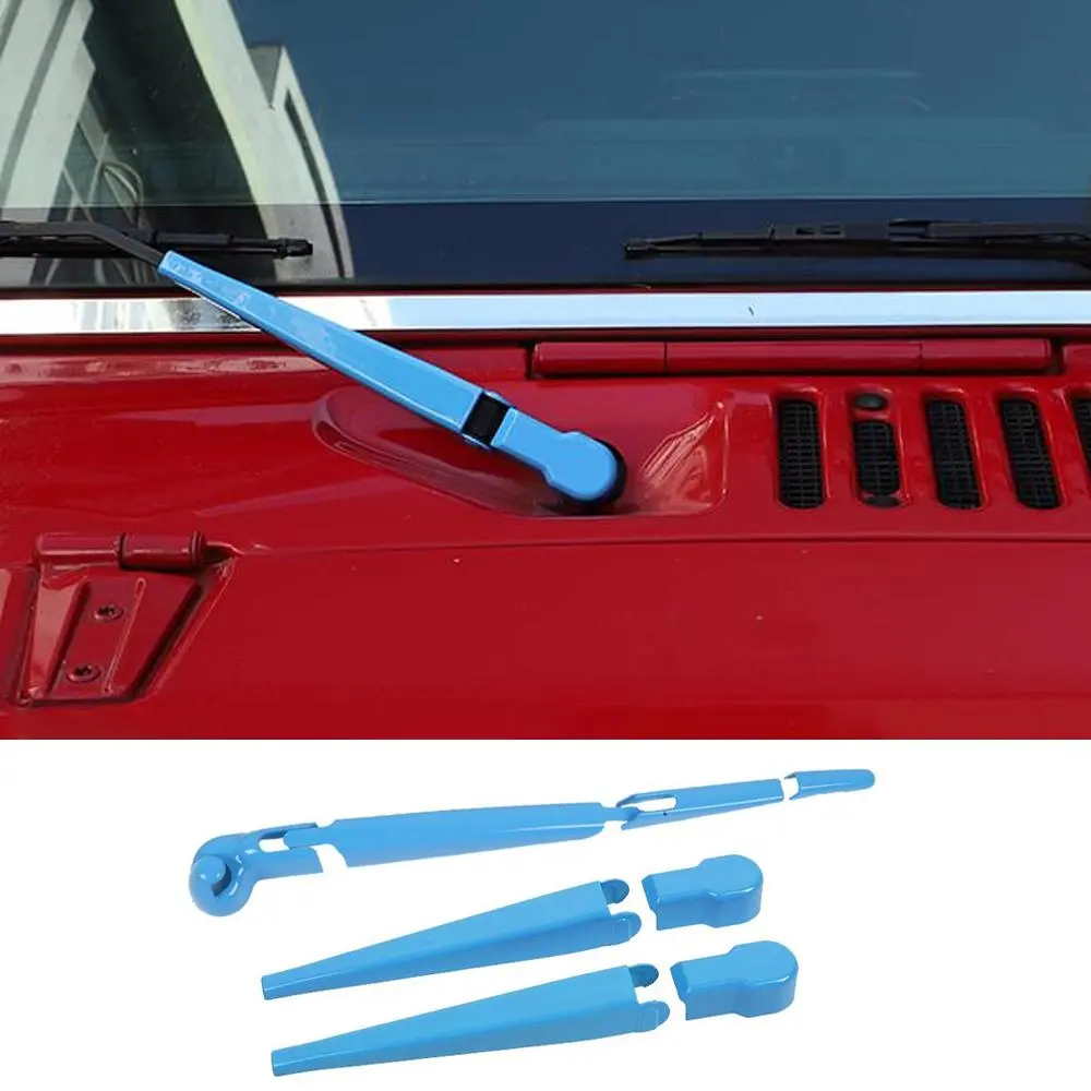 For 2007-2018 Jeep Wrangler JK Front & Rear Window Windshield Wiper Decor Cover Trim