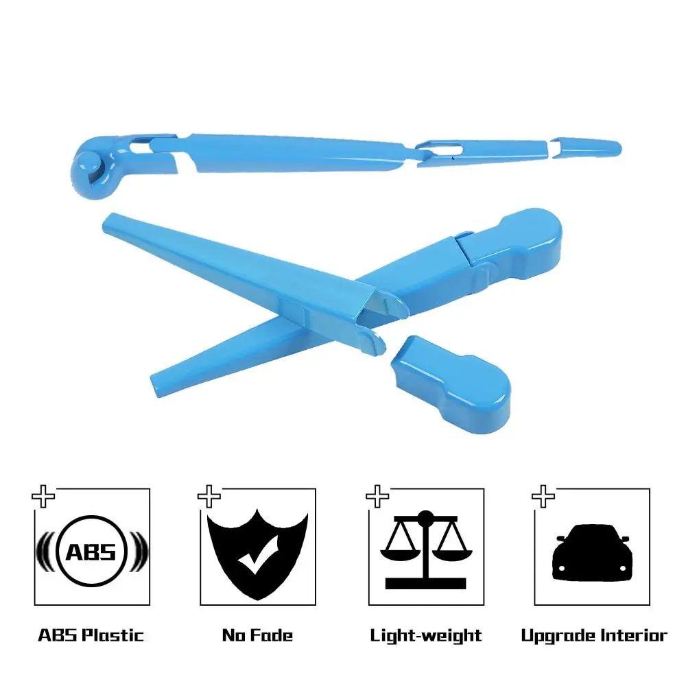 For 2007-2018 Jeep Wrangler JK Front & Rear Window Windshield Wiper Decor Cover Trim - Image 5