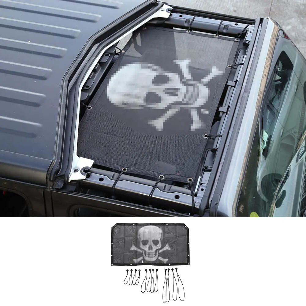 For 2018+ Jeep Wrangler JL JLU Gladiator JT Half-Length Mesh Bikini Top Sunshade – UV Protection Soft Roof Cover - Image 11