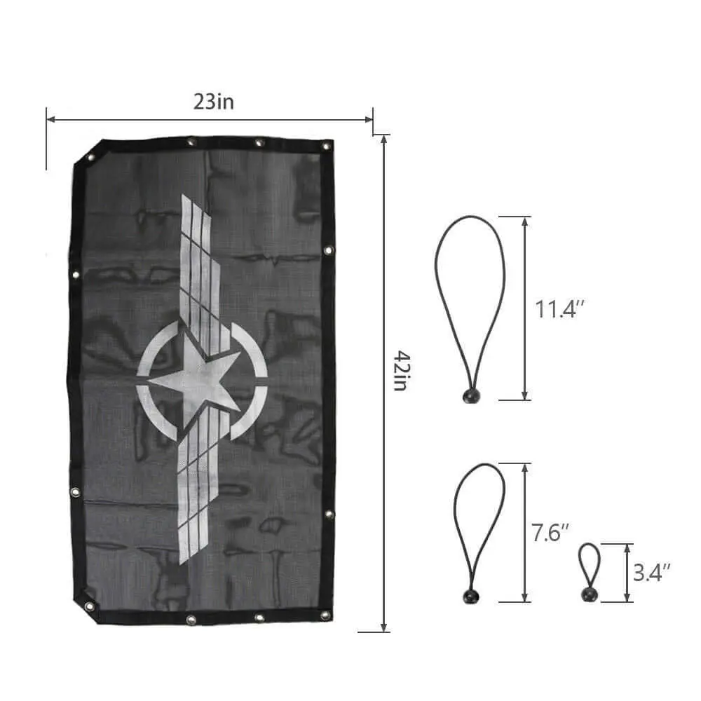 For 2018+ Jeep Wrangler JL JLU Gladiator JT Half-Length Mesh Bikini Top Sunshade – UV Protection Soft Roof Cover - Image 6