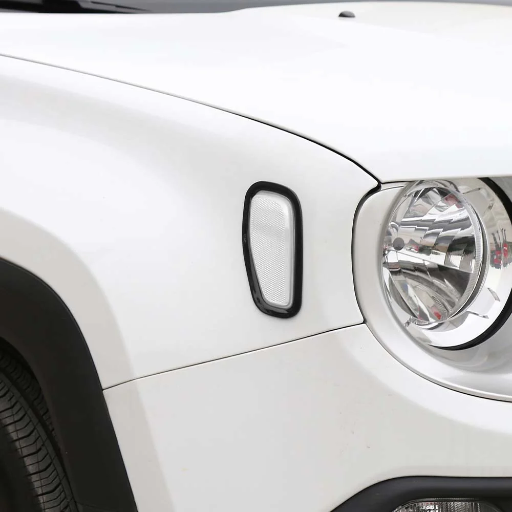 For 2015+ Jeep Renegade Front Side Fender Light Lamp Bezels Trim - Image 3