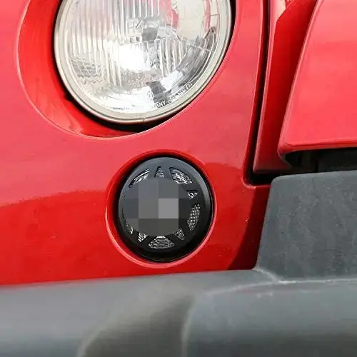 For 2007-2018 Jeep Wrangler JK JKU Front Turn Signal Light Guard Trim Star Front Lamp Blinker Insert Pentagram - Image 4