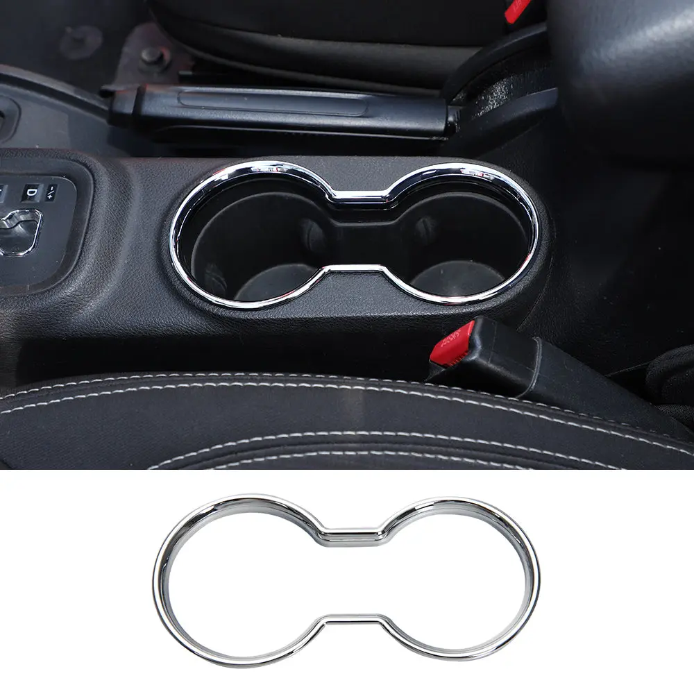 For 2011-2018 Jeep Wrangler JK JKU Front Water Cup Holder Trim Cover ABS Interior Decor - Image 12