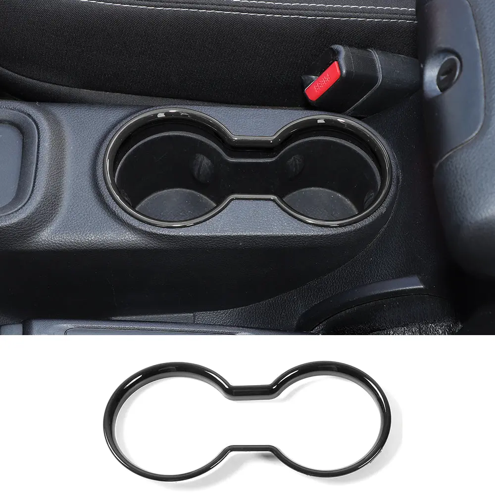 For 2011-2018 Jeep Wrangler JK JKU Front Water Cup Holder Trim Cover ABS Interior Decor - Image 13