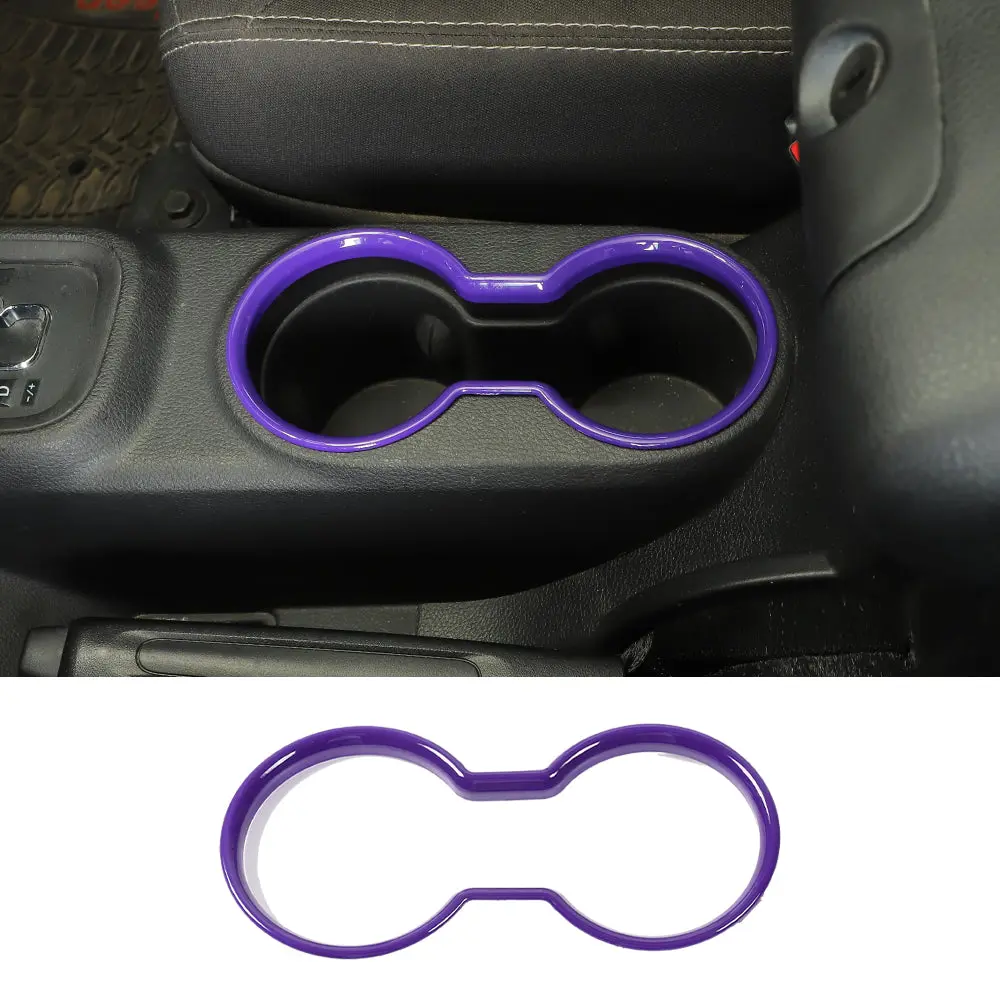 For 2011-2018 Jeep Wrangler JK JKU Front Water Cup Holder Trim Cover ABS Interior Decor - Image 9