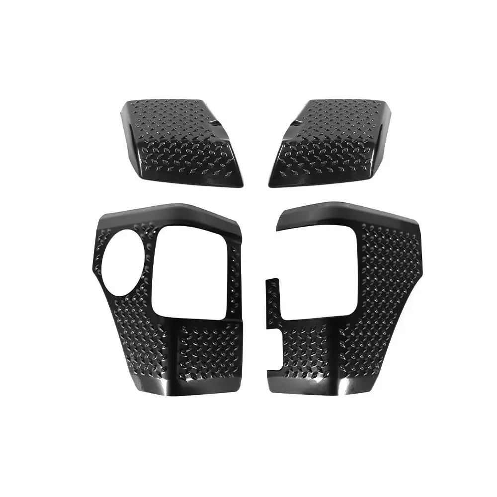 For 2018+ Jeep Wrangler JL Front Wheel Eyebrow Angle & Tail Light Angle Trim Guards Black - Image 8