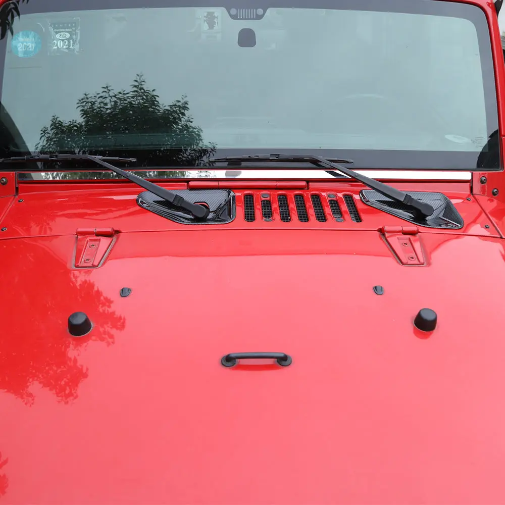 For 2007-2018 Jeep Wrangler JK JKU 2 Set Front Windshield Wiper Base Trim Cover - Hood Accent - Image 2