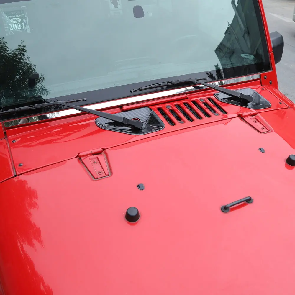For 2007-2018 Jeep Wrangler JK JKU 2 Set Front Windshield Wiper Base Trim Cover - Hood Accent - Image 3