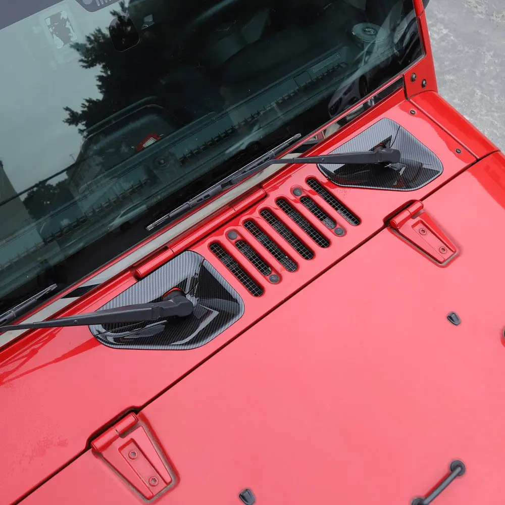 For 2007-2018 Jeep Wrangler JK JKU 2 Set Front Windshield Wiper Base Trim Cover - Hood Accent - Image 4