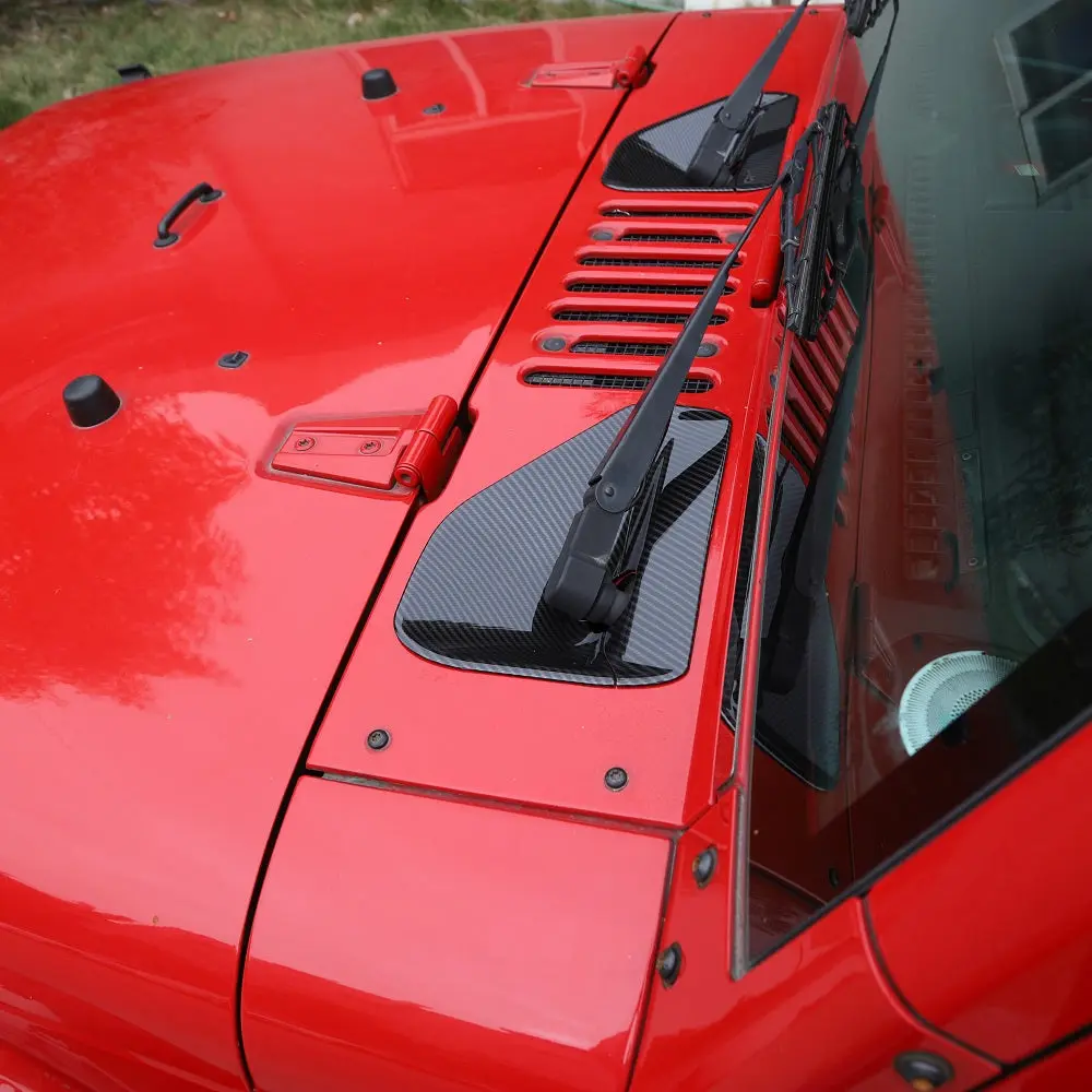 For 2007-2018 Jeep Wrangler JK JKU 2 Set Front Windshield Wiper Base Trim Cover - Hood Accent - Image 5