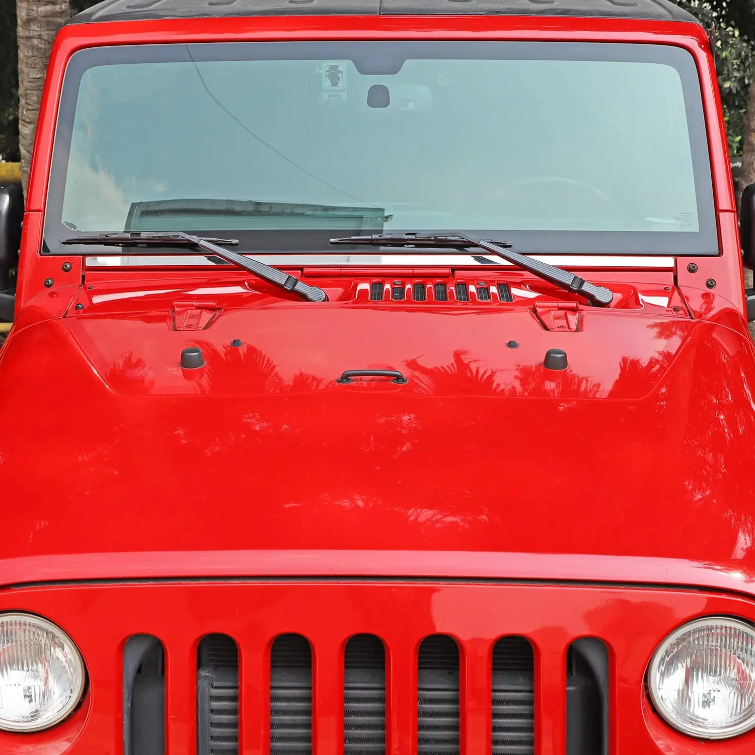 For 2007-2018 Jeep Wrangler JK JKU Front Windshield Wiper Cover Trim - Image 3