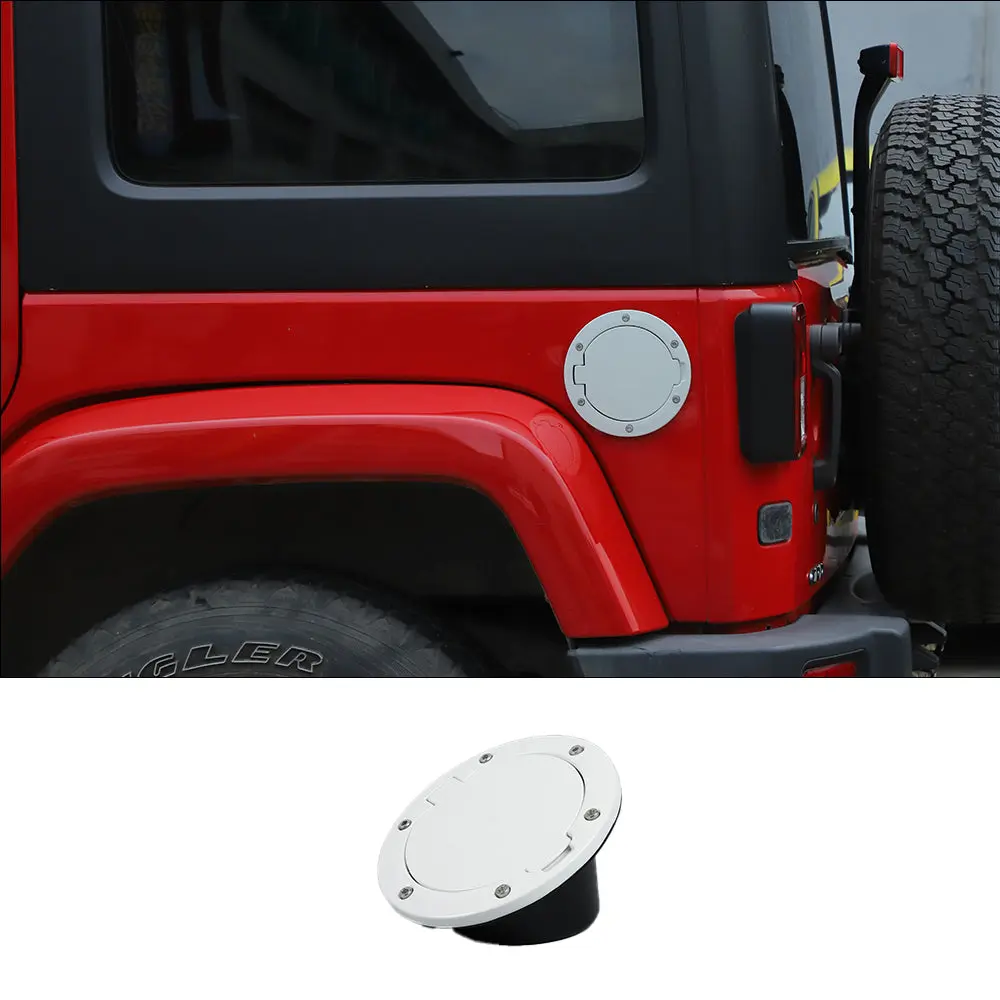 For 2007-2018 Jeep Wrangler JK JKU Fuel Filler Cover Gas Cap Tank Door Aluminum Alloy - Image 10
