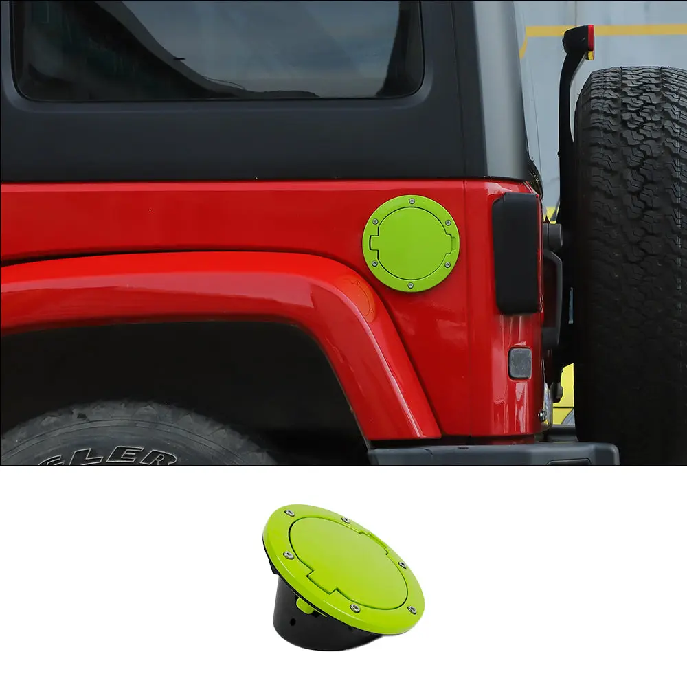 For 2007-2018 Jeep Wrangler JK JKU Fuel Filler Cover Gas Cap Tank Door Aluminum Alloy - Image 11