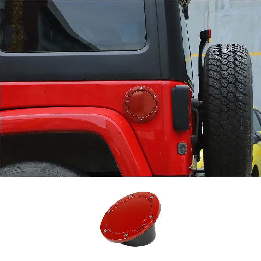 For 2007-2018 Jeep Wrangler JK JKU Fuel Filler Cover Gas Cap Tank Door Aluminum Alloy - Image 13