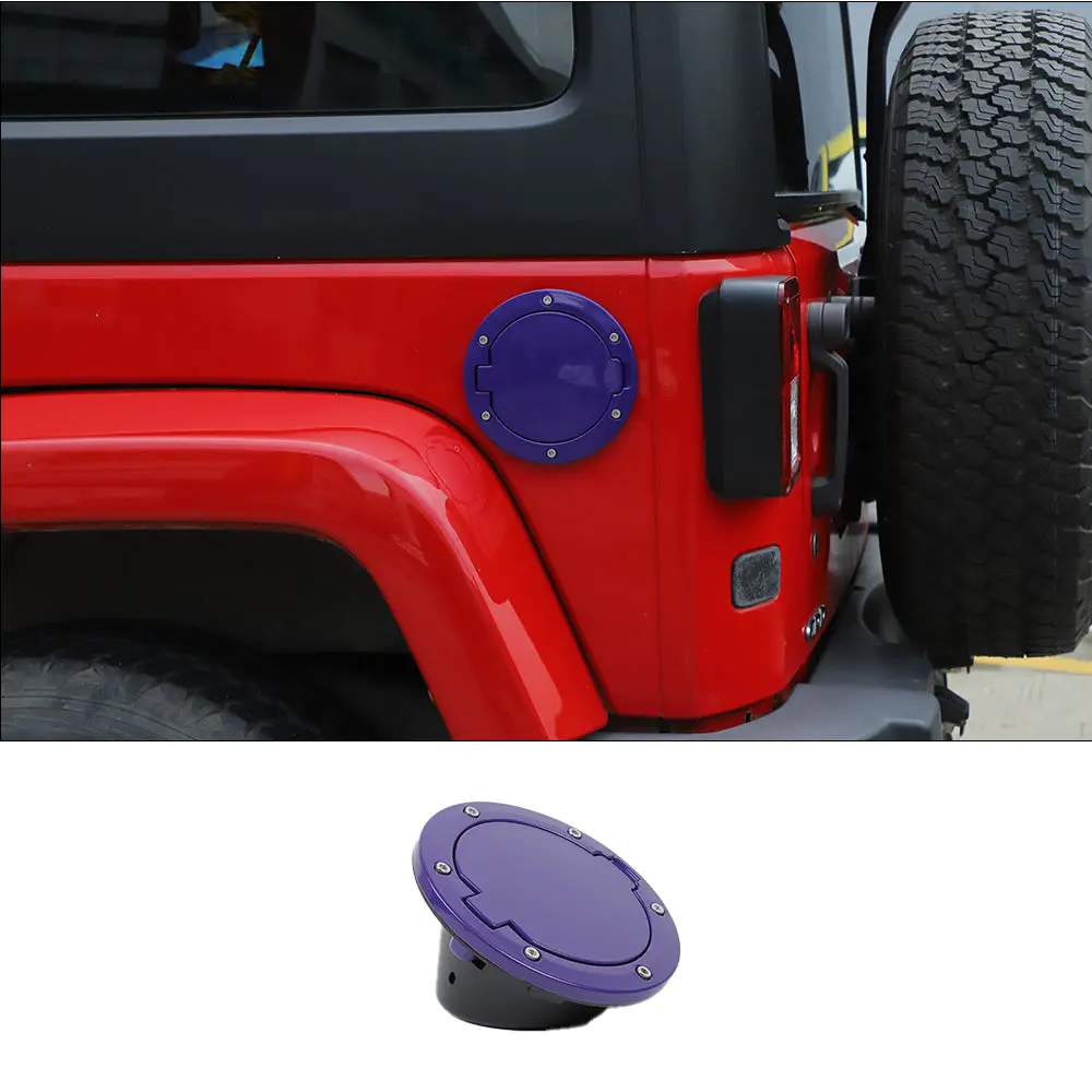 For 2007-2018 Jeep Wrangler JK JKU Fuel Filler Cover Gas Cap Tank Door Aluminum Alloy - Image 14