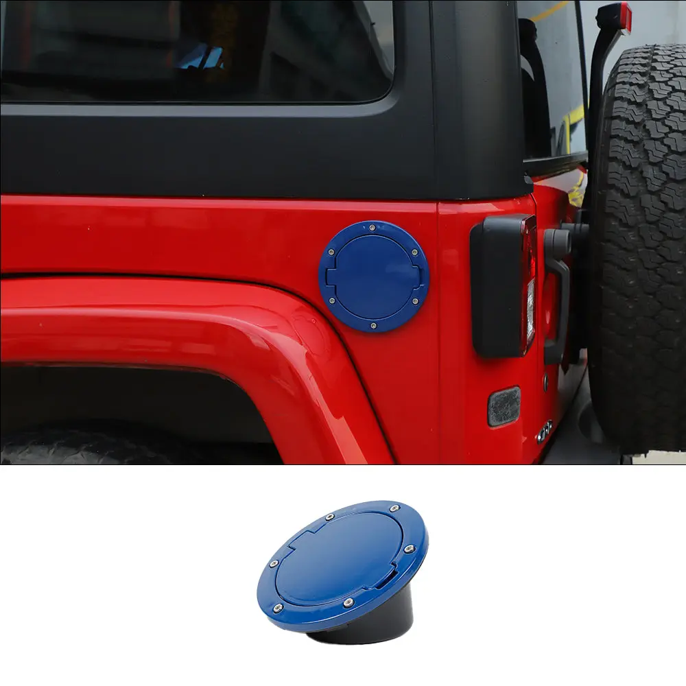 For 2007-2018 Jeep Wrangler JK JKU Fuel Filler Cover Gas Cap Tank Door Aluminum Alloy - Image 15