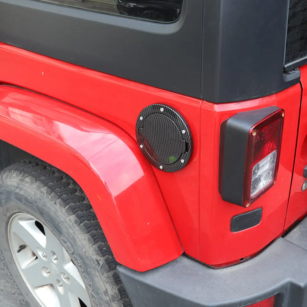 For 2007-2018 Jeep Wrangler JK JKU Fuel Filler Cover Gas Cap Tank Door Aluminum Alloy - Image 2