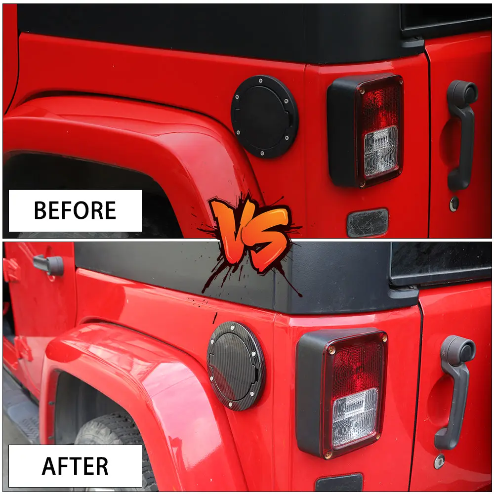 For 2007-2018 Jeep Wrangler JK JKU Fuel Filler Cover Gas Cap Tank Door Aluminum Alloy - Image 3