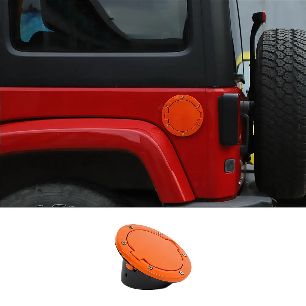 For 2007-2018 Jeep Wrangler JK JKU Fuel Filler Cover Gas Cap Tank Door Aluminum Alloy - Image 9