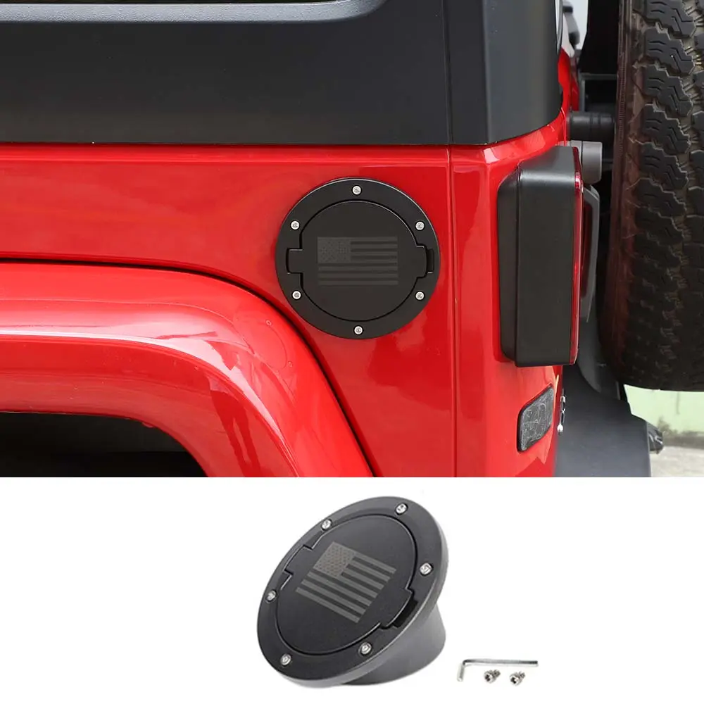 For 2007-2018 Jeep Wrangler JK & Unlimited Fuel Filler Door Cover Gas Cap Exterior Accessories - Image 10