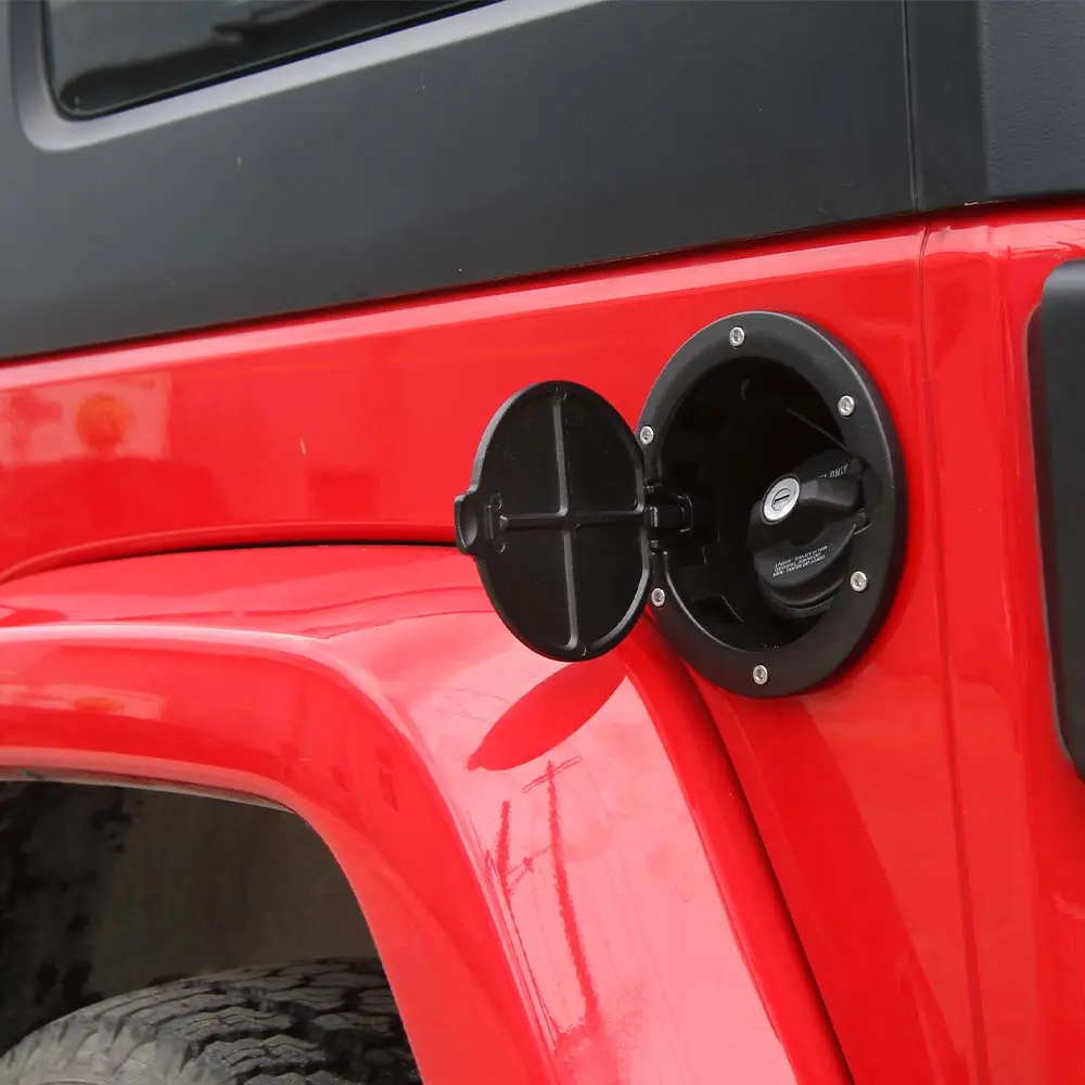 For 2007-2018 Jeep Wrangler JK & Unlimited Fuel Filler Door Cover Gas Cap Exterior Accessories - Image 4
