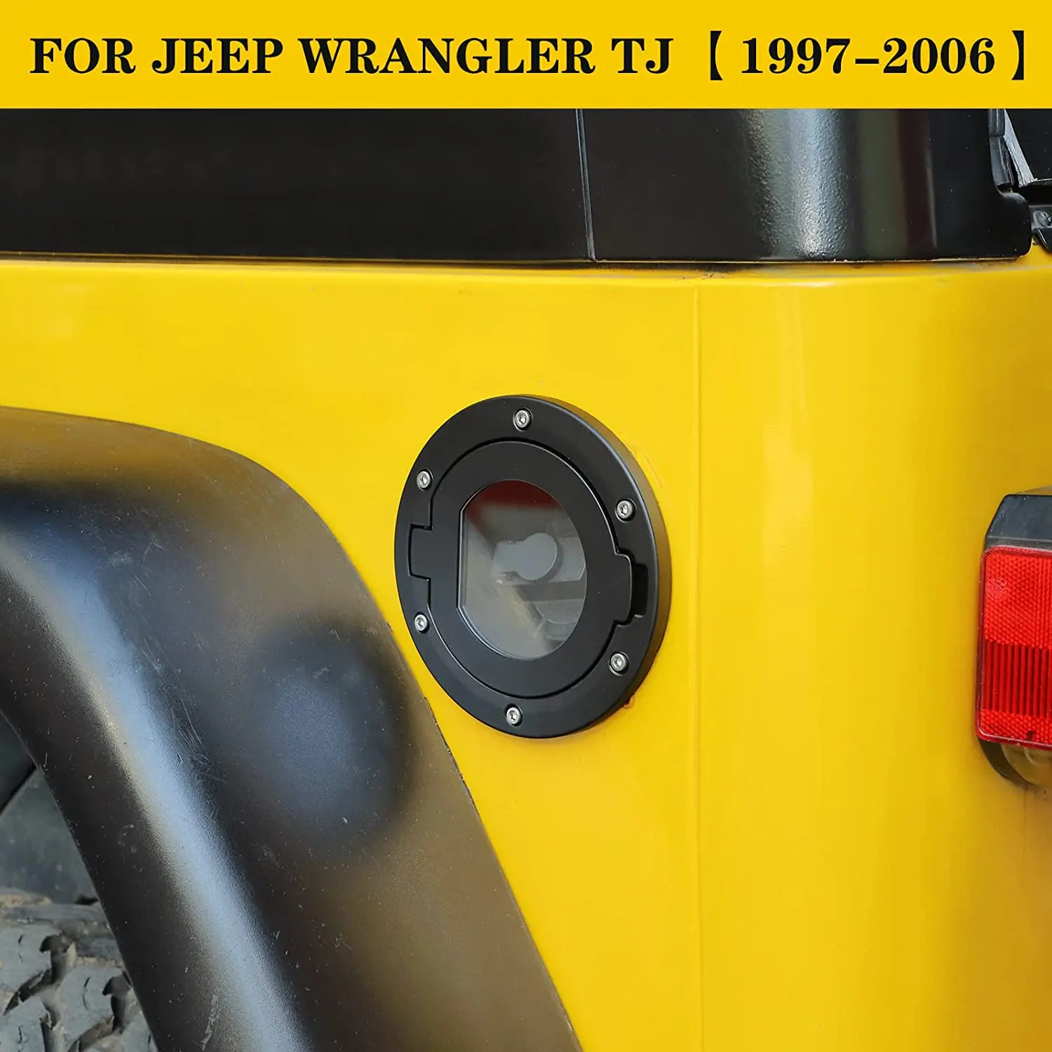 For 1997-2006 Jeep Wrangler TJ Fuel Filler Door Gas Tank Cap Cover Transparent Gas Cap Cover - Image 4