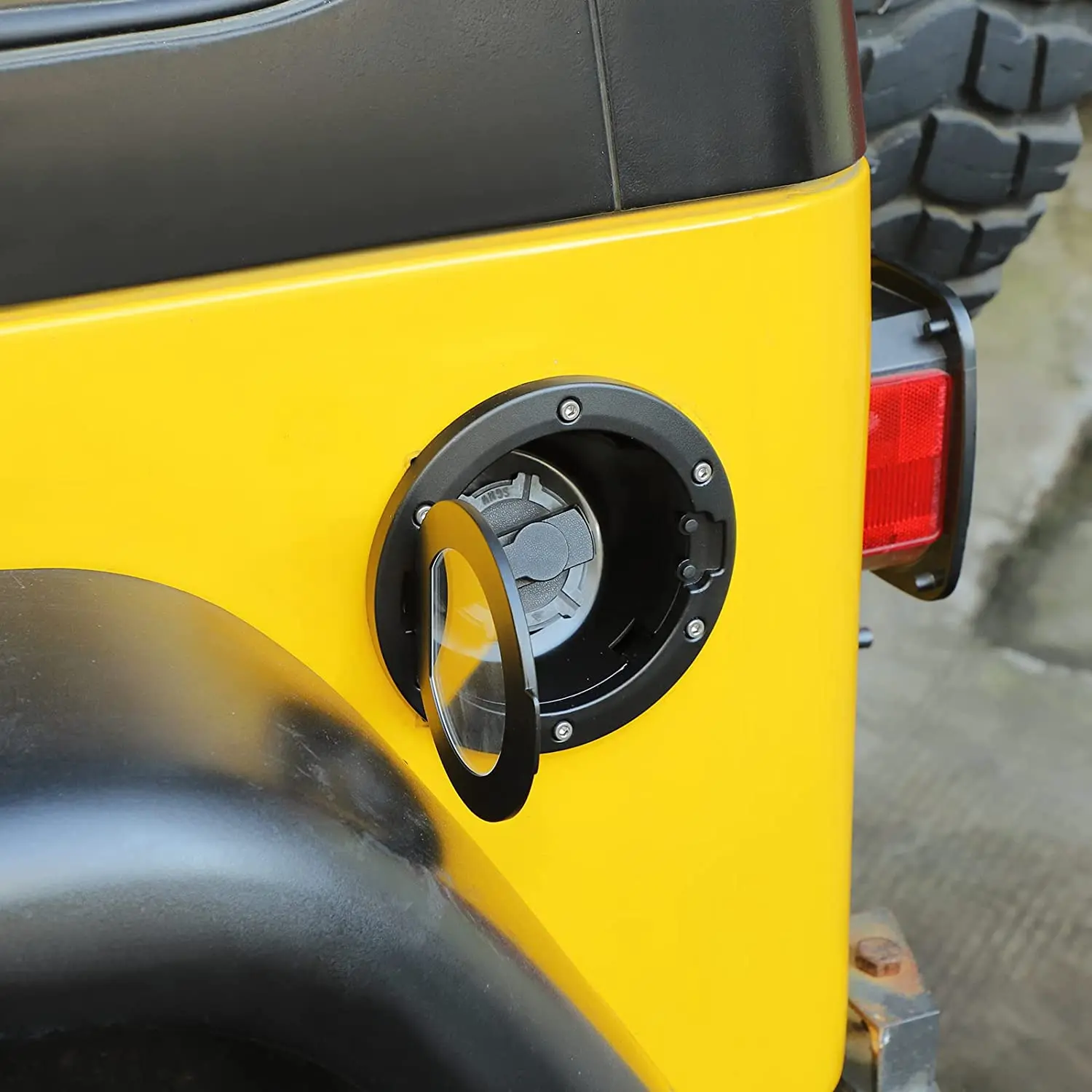 For 1997-2006 Jeep Wrangler TJ Fuel Filler Door Gas Tank Cap Cover Transparent Gas Cap Cover - Image 5