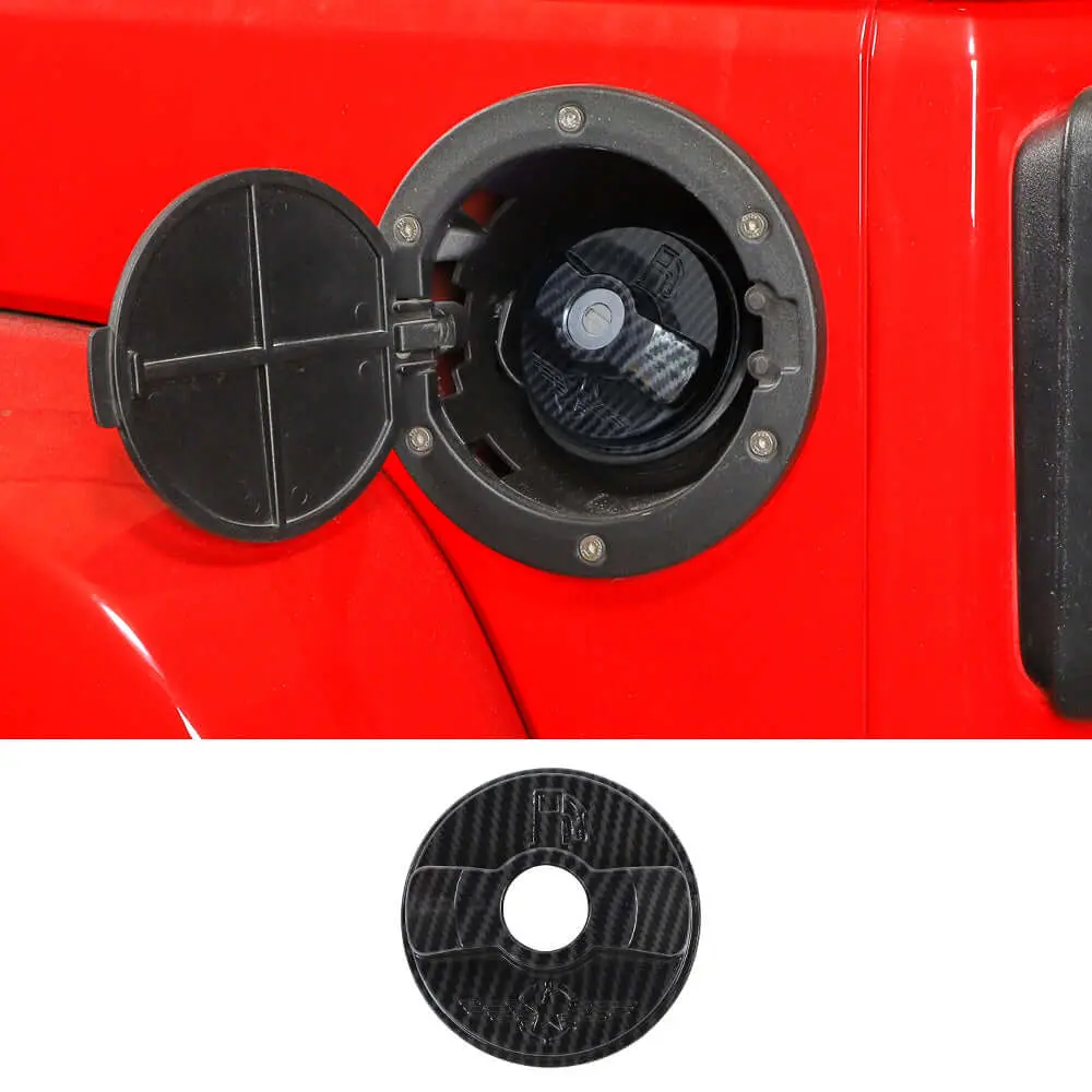 For Jeep Wrangler JK JKU JL JLU Fuel Tank Cap Cover Door Gas Filler Trim