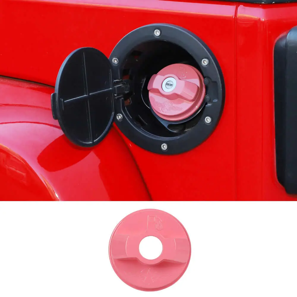 For Jeep Wrangler JK JKU JL JLU Fuel Tank Cap Cover Door Gas Filler Trim - Image 10