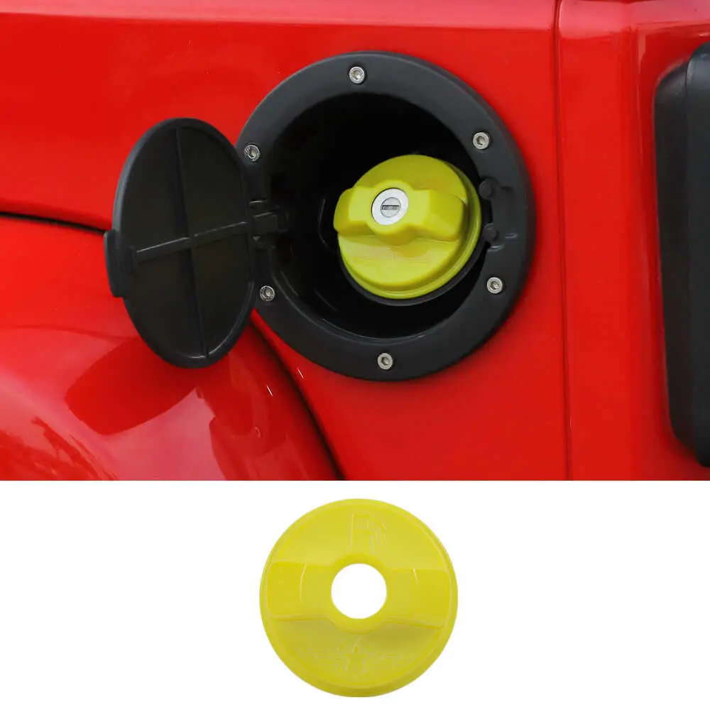 For Jeep Wrangler JK JKU JL JLU Fuel Tank Cap Cover Door Gas Filler Trim - Image 13