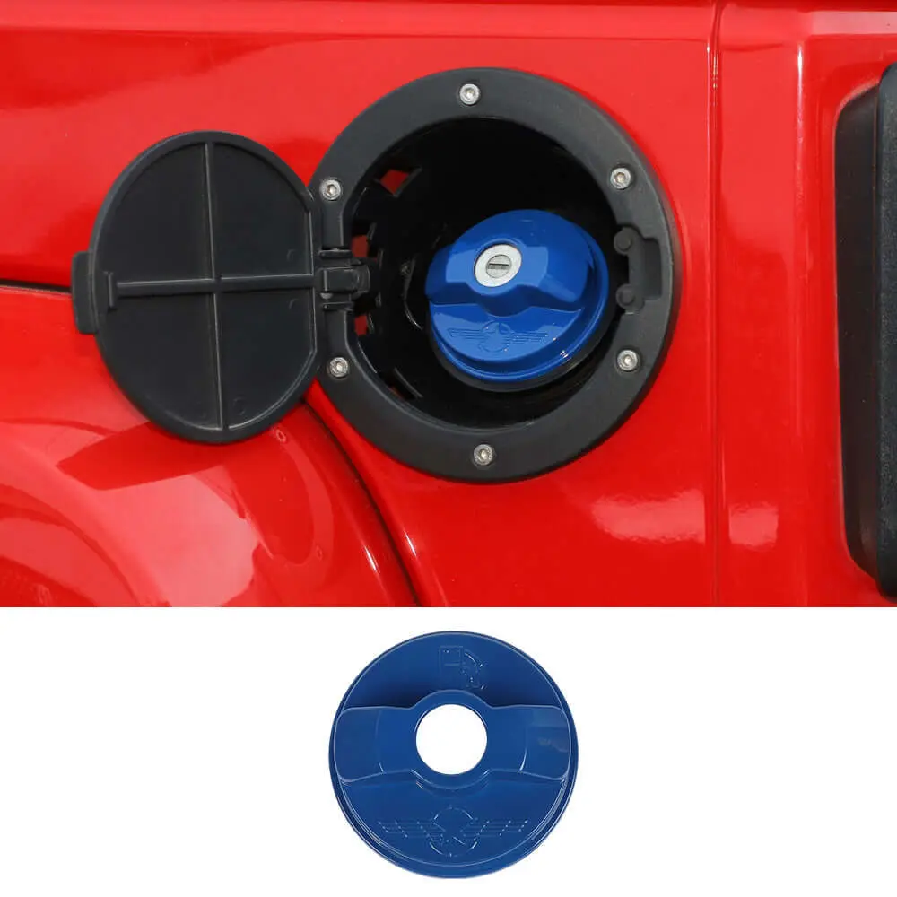 For Jeep Wrangler JK JKU JL JLU Fuel Tank Cap Cover Door Gas Filler Trim - Image 15
