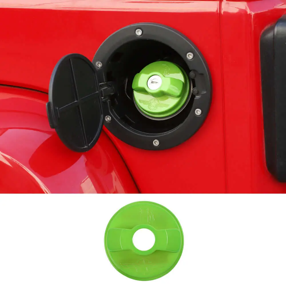 For Jeep Wrangler JK JKU JL JLU Fuel Tank Cap Cover Door Gas Filler Trim - Image 16