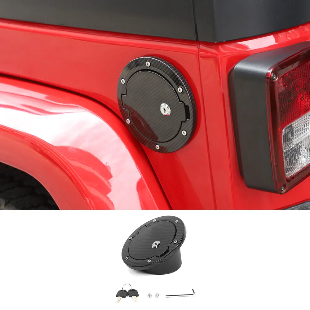 For 2007-2018 Jeep Wrangler JK JKU Fuel Tank Gas Cap Cover Trim - Image 9