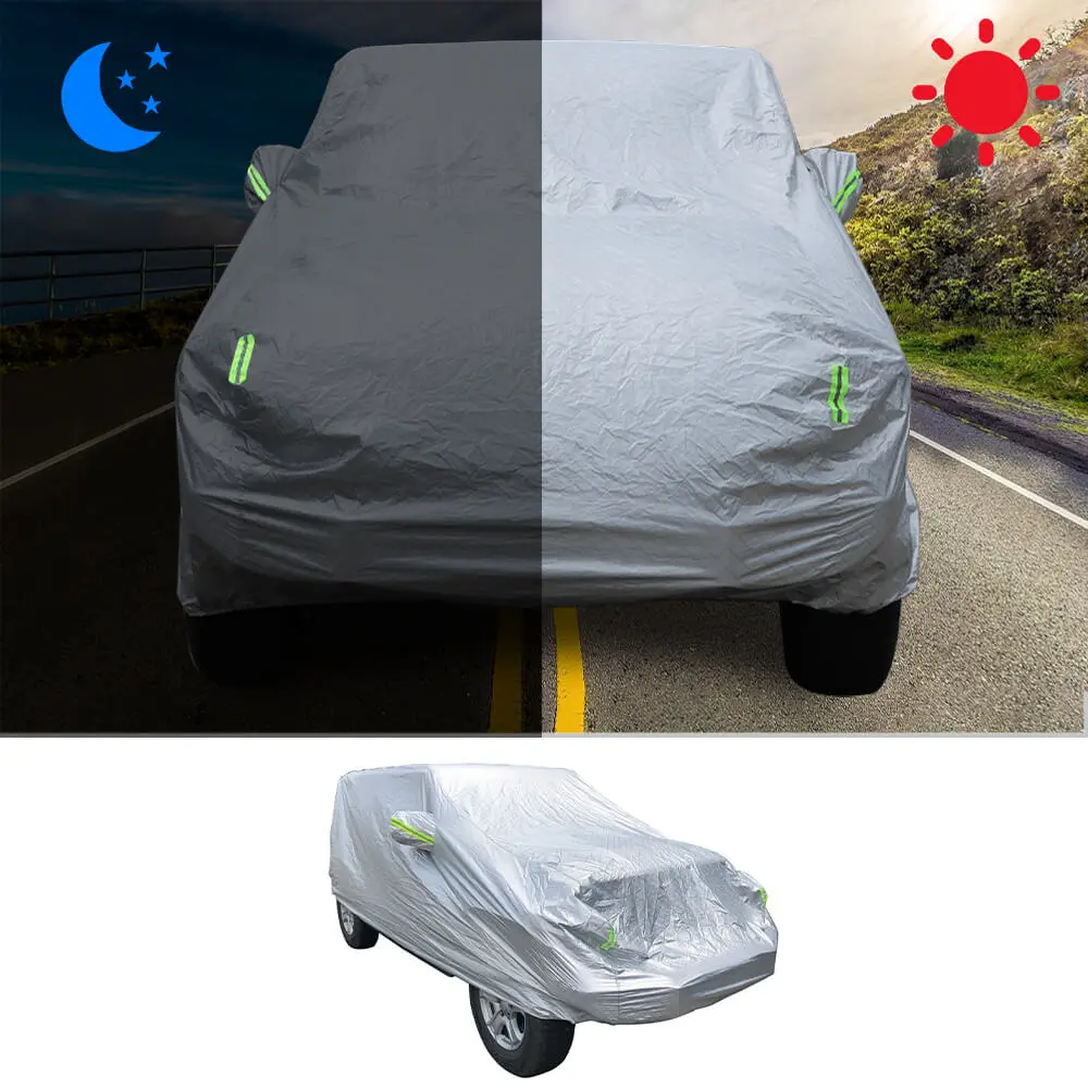 For Jeep Wrangler JKU JLU 4Door Full Car Cover All Weather Rain Snow Waterproof Dust UV Resistant Protection